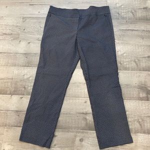 Margaret Slimming Pull Up Pant Navy & White XL NWT